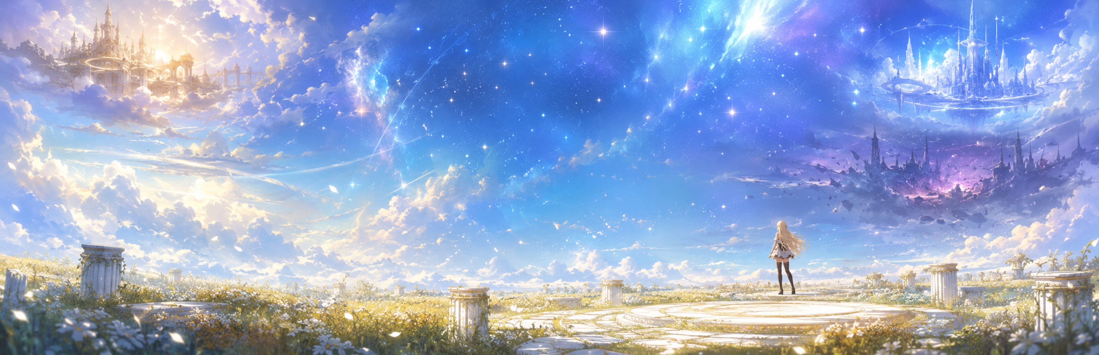 Celestial realm artwork from Absolute Territory: Duels of the Gods